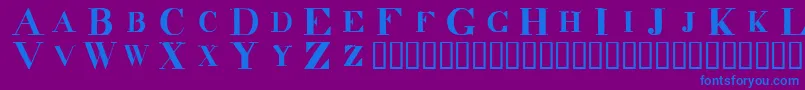 DecadenceInTheDark Font – Blue Fonts on Purple Background