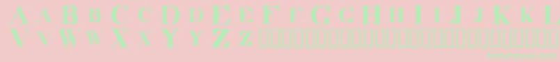 DecadenceInTheDark Font – Green Fonts on Pink Background