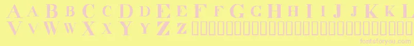 DecadenceInTheDark Font – Pink Fonts on Yellow Background