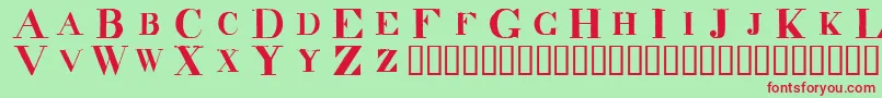 DecadenceInTheDark Font – Red Fonts on Green Background