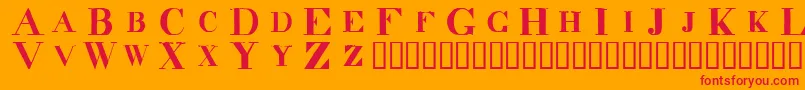 DecadenceInTheDark Font – Red Fonts on Orange Background