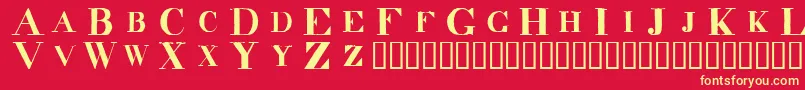 DecadenceInTheDark Font – Yellow Fonts on Red Background