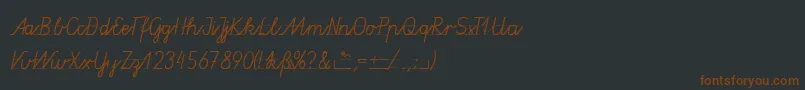 GruenewaldVa3k-Schriftart – Braune Schriften auf schwarzem Hintergrund