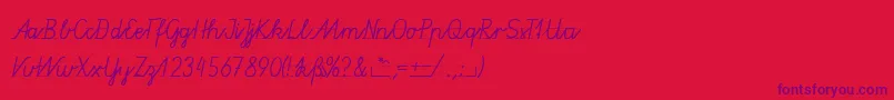 GruenewaldVa3k-Schriftart – Violette Schriften auf rotem Hintergrund
