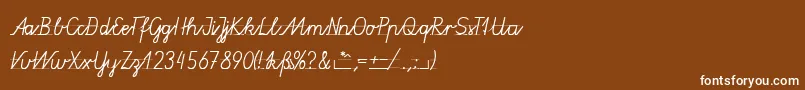 フォントGruenewaldVa3k – 茶色の背景に白い文字