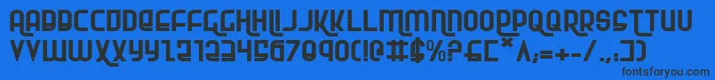 Police RokikierExpanded – polices noires sur fond bleu