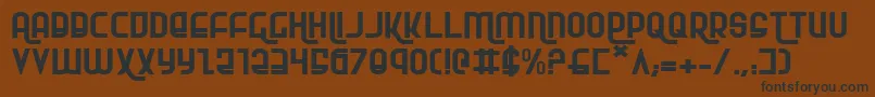 RokikierExpanded-fontti – mustat fontit ruskealla taustalla