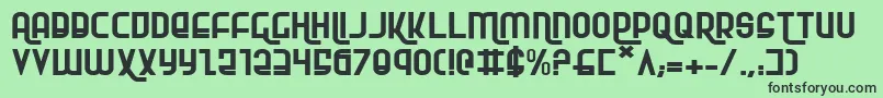 RokikierExpanded Font – Black Fonts on Green Background