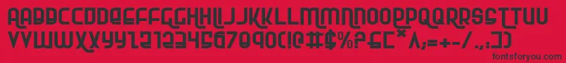 RokikierExpanded Font – Black Fonts on Red Background