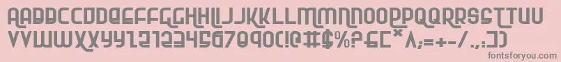RokikierExpanded-fontti – harmaat kirjasimet vaaleanpunaisella taustalla