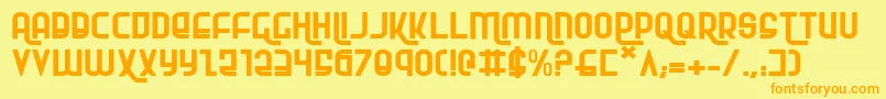 Шрифт RokikierExpanded – оранжевые шрифты на жёлтом фоне