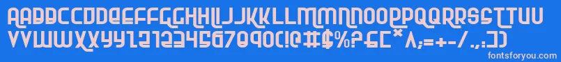 RokikierExpanded Font – Pink Fonts on Blue Background