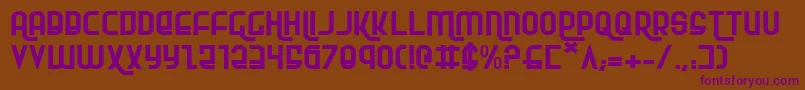 RokikierExpanded Font – Purple Fonts on Brown Background