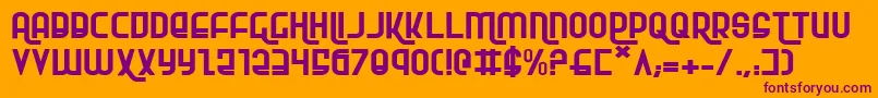 Police RokikierExpanded – polices violettes sur fond orange