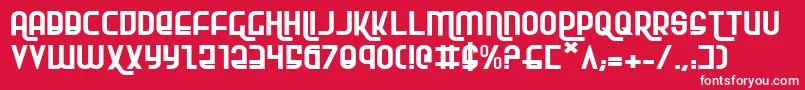 RokikierExpanded Font – White Fonts on Red Background