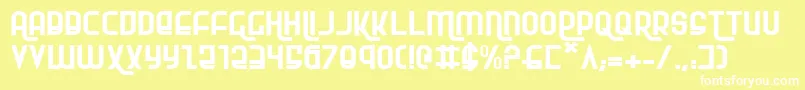 Czcionka RokikierExpanded – białe czcionki na żółtym tle