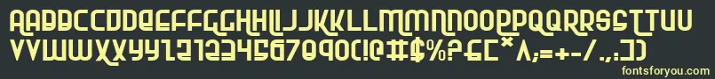 RokikierExpanded Font – Yellow Fonts on Black Background