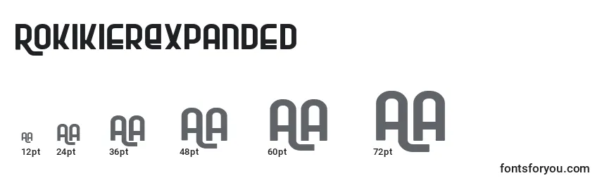 RokikierExpanded Font Sizes