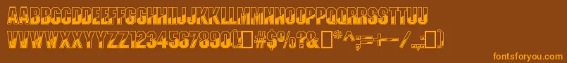 Шрифт GunmetalRegular – оранжевые шрифты на коричневом фоне