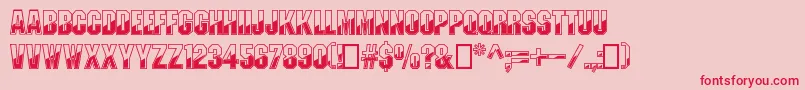 GunmetalRegular Font – Red Fonts on Pink Background