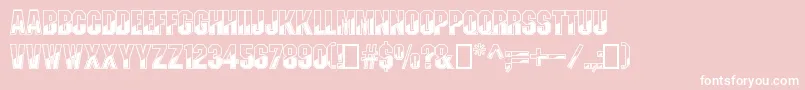GunmetalRegular Font – White Fonts on Pink Background