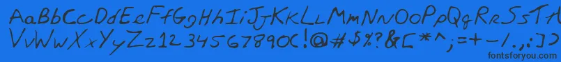 Lehn248 Font – Black Fonts on Blue Background