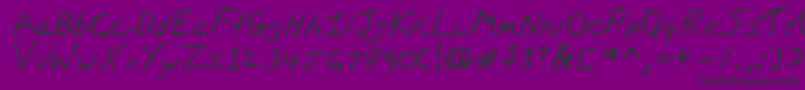 Lehn248-Schriftart – Schwarze Schriften auf violettem Hintergrund