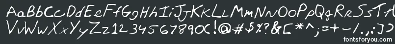 フォントLehn248 – 黒い背景に白い文字