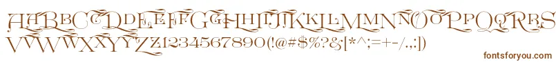 Шрифт GreatvictorianSwashedsc – коричневые шрифты на белом фоне