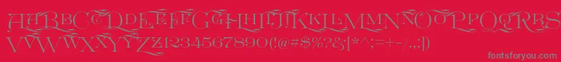 GreatvictorianSwashedsc Font – Gray Fonts on Red Background