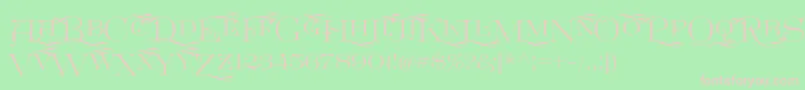 GreatvictorianSwashedsc Font – Pink Fonts on Green Background