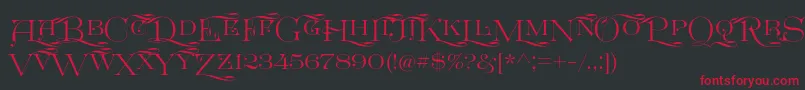 GreatvictorianSwashedsc Font – Red Fonts on Black Background