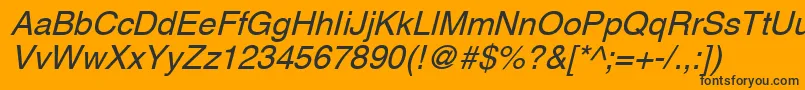 AghlvNi Font – Black Fonts on Orange Background