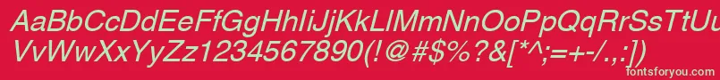 AghlvNi Font – Green Fonts on Red Background