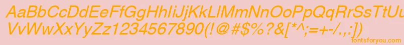 AghlvNi Font – Orange Fonts on Pink Background