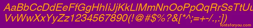 AghlvNi Font – Orange Fonts on Purple Background