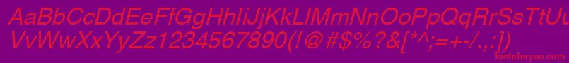 Шрифт AghlvNi – красные шрифты на фиолетовом фоне