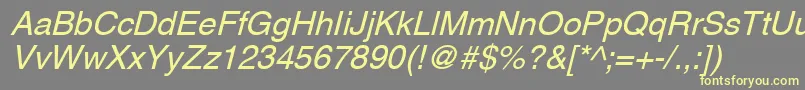 AghlvNi-fontti – keltaiset fontit harmaalla taustalla