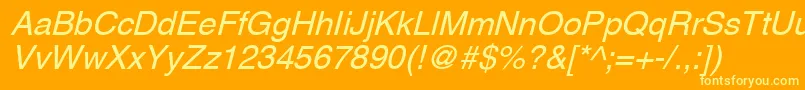 AghlvNi Font – Yellow Fonts on Orange Background