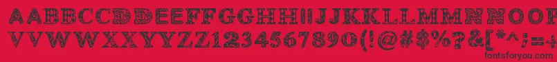 More about Monovirus Font Monovirus Font – Black Fonts on Red Background