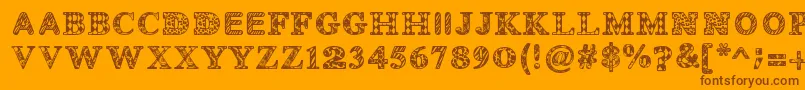 Monovirus Font – Brown Fonts on Orange Background