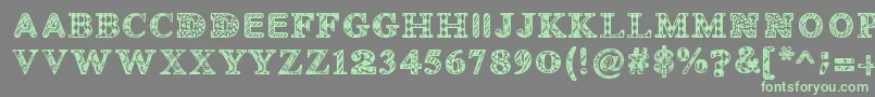 Monovirus Font – Green Fonts on Gray Background