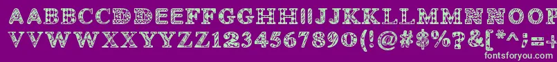 Monovirus Font – Green Fonts on Purple Background