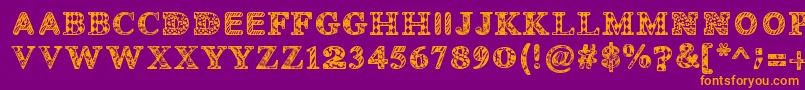 Monovirus Font – Orange Fonts on Purple Background