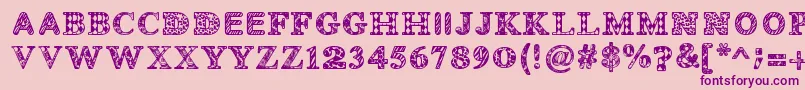 Monovirus Font – Purple Fonts on Pink Background