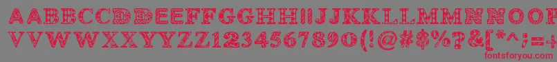 Monovirus Font – Red Fonts on Gray Background