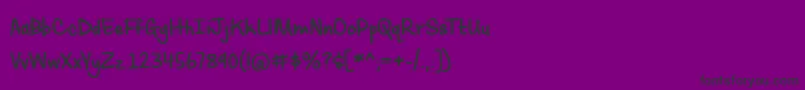 SassyMolassy-Schriftart – Schwarze Schriften auf violettem Hintergrund