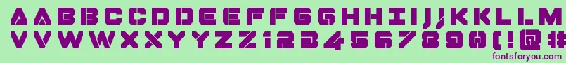 Dominojacktitle Font – Purple Fonts on Green Background