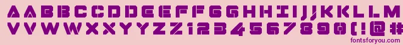 Dominojacktitle Font – Purple Fonts on Pink Background