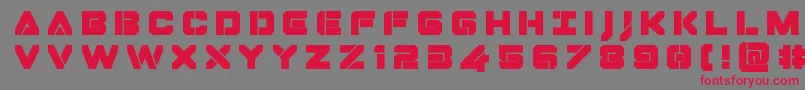 Dominojacktitle Font – Red Fonts on Gray Background